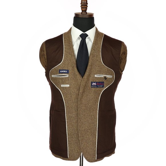 Bonobos Moon Tweed Wool Sport Coat Herringbone 40R - Picture 9 of 12